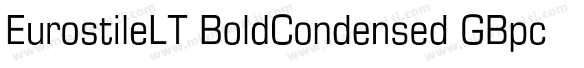 EurostileLT BoldCondensed GBpc EUC 字体转换
